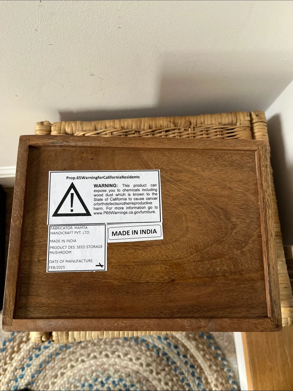 Anthropologie Terrain Mushroom Seed Storage Box NWT